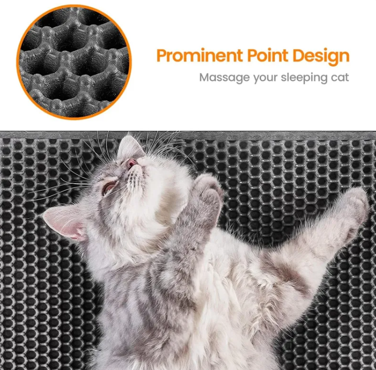 PawClean™ Katzenstreu‑Matte mit Wabenstruktur – Sauberer Boden in Sekunden Größe: M (30 × 45 cm)