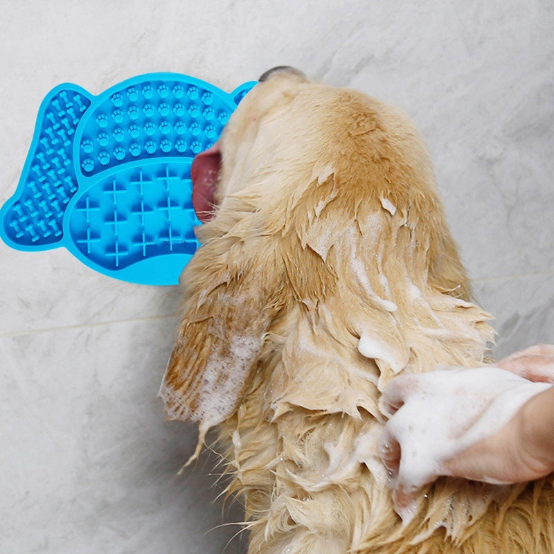 Beruhigende Silikon‑Leckmatte für Hunde & Katzen mit Saugnäpfen