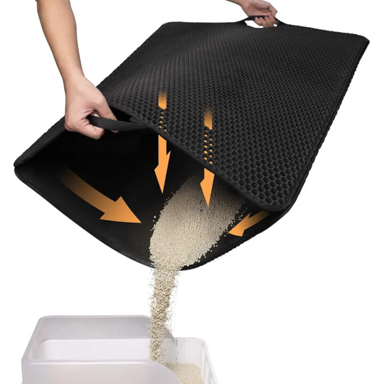 PawClean™ Katzenstreu‑Matte mit Wabenstruktur – Sauberer Boden in Sekunden Größe: M (30 × 45 cm)