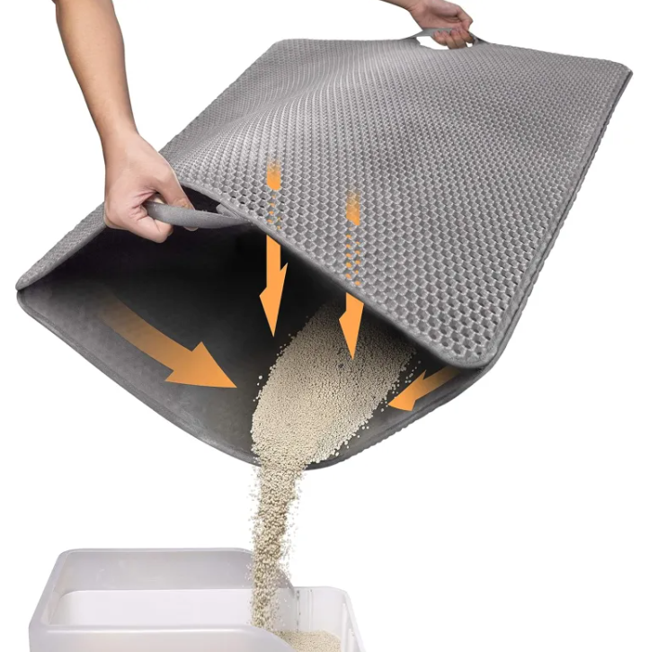 PawClean™ Katzenstreu‑Matte mit Wabenstruktur – Sauberer Boden in Sekunden Größe: M (30 × 45 cm)